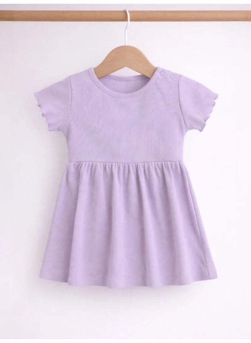 Victor And Jane  Infant Girls 2-Pack Rib Dresses (Heart Print & Solid Lilac) for Women | Best Price UAE